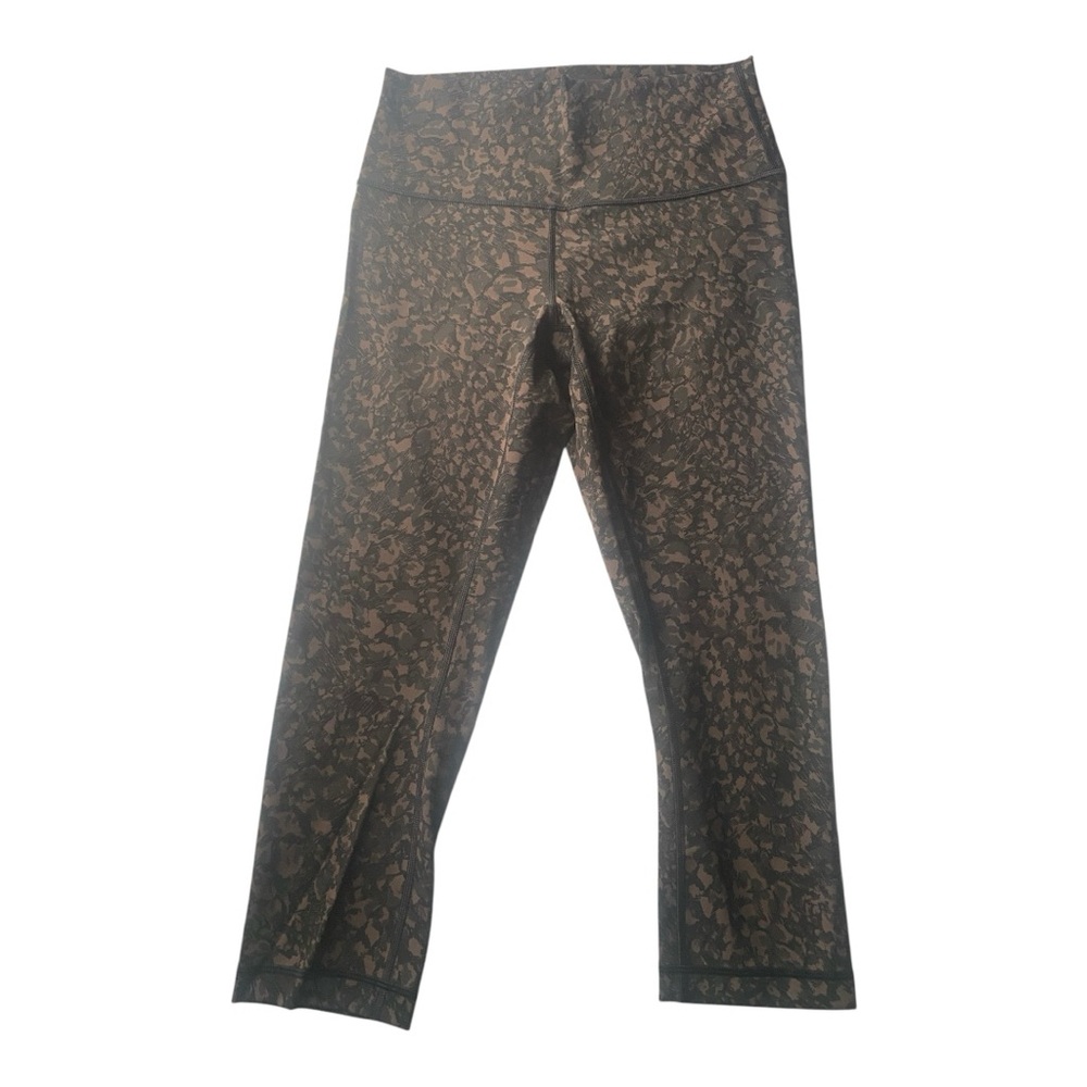 Lululemon Align Crop *21 Wild Thing Camo Brown Earth Multi High - Rise Size 8